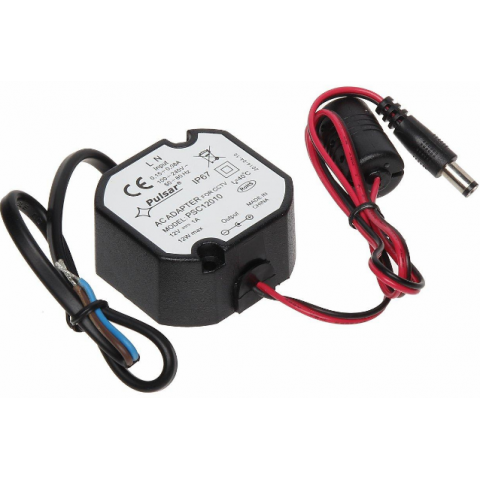 Maitinimo šaltinis apvalus, montuojamas (kamerai) 12V 1A 24W 5.5x2.1mm Pulsar